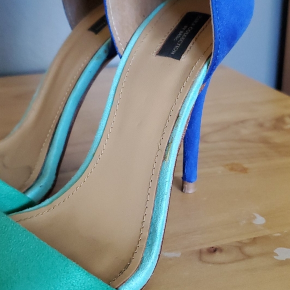 Zara Collection Suede Color lock Peep Toes - Picture 6 of 8